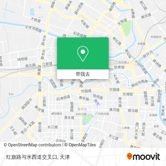 红旗路与水西道交叉口地图