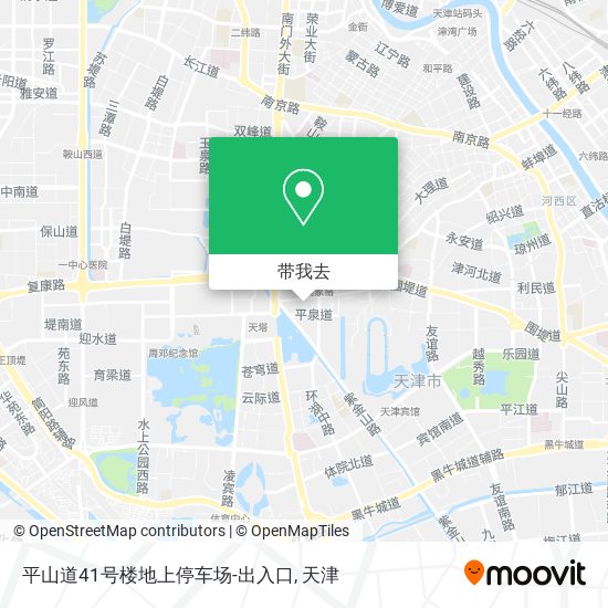 平山道41号楼地上停车场-出入口地图
