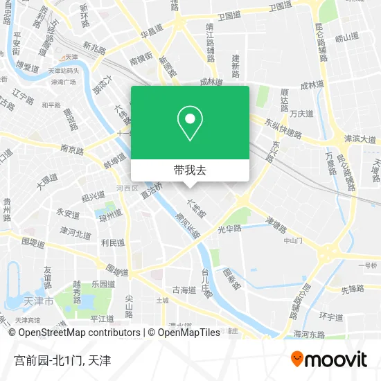 宫前园-北1门地图