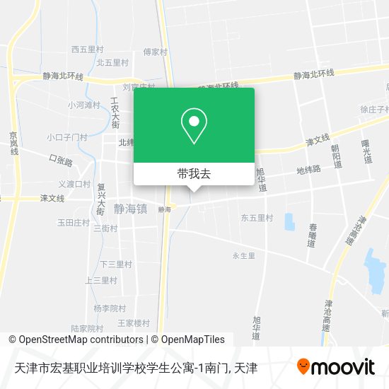 天津市宏基职业培训学校学生公寓-1南门地图