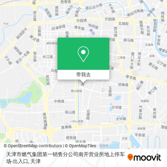 天津市燃气集团第一销售分公司南开营业所地上停车场-出入口地图