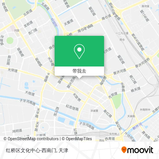 红桥区文化中心-西南门地图