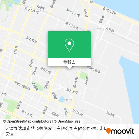 天津泰达城市轨道投资发展有限公司有限公司-西北门地图