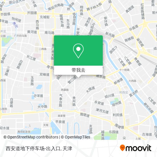 西安道地下停车场-出入口地图