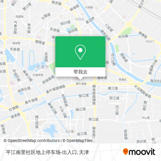 平江南里社区地上停车场-出入口地图