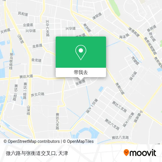微六路与张衡道交叉口地图