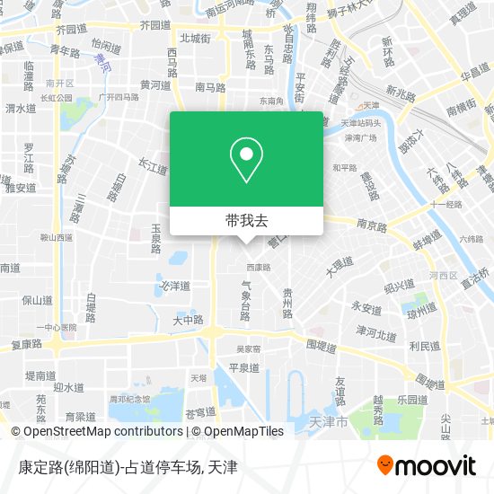 康定路(绵阳道)-占道停车场地图