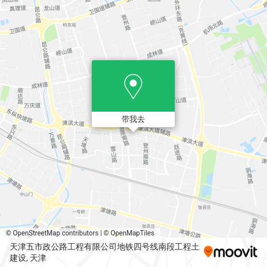 天津五市政公路工程有限公司地铁四号线南段工程土建设地图