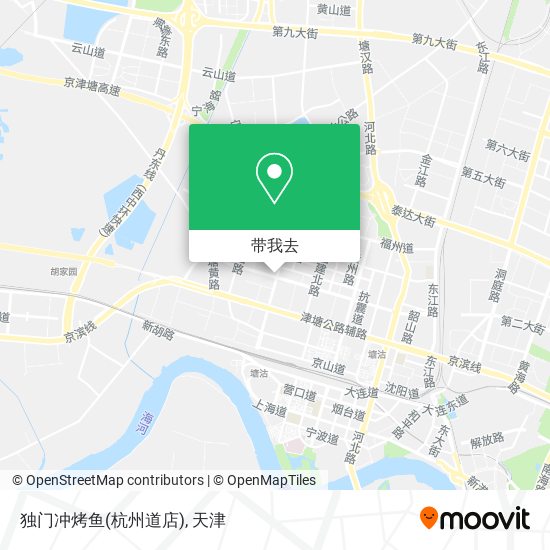 独门冲烤鱼(杭州道店)地图