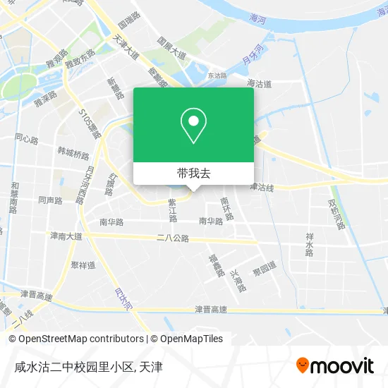 咸水沽二中校园里小区地图