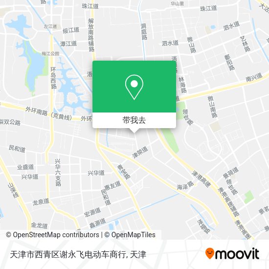 天津市西青区谢永飞电动车商行地图