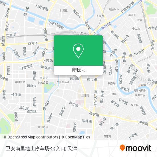 卫安南里地上停车场-出入口地图