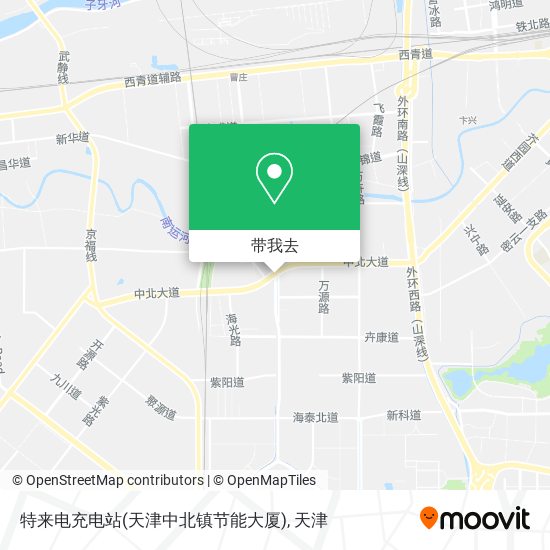特来电充电站(天津中北镇节能大厦)地图