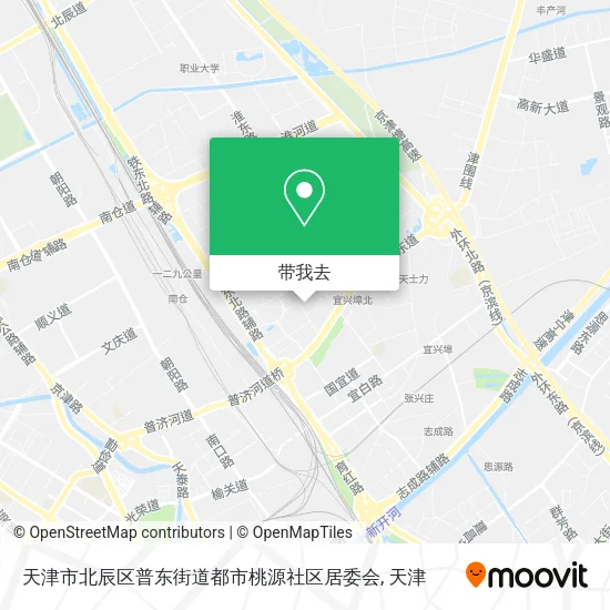 天津市北辰区普东街道都市桃源社区居委会地图