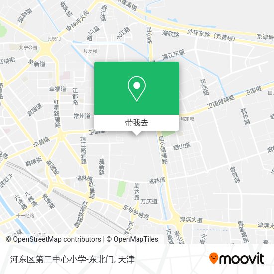 河东区第二中心小学-东北门地图