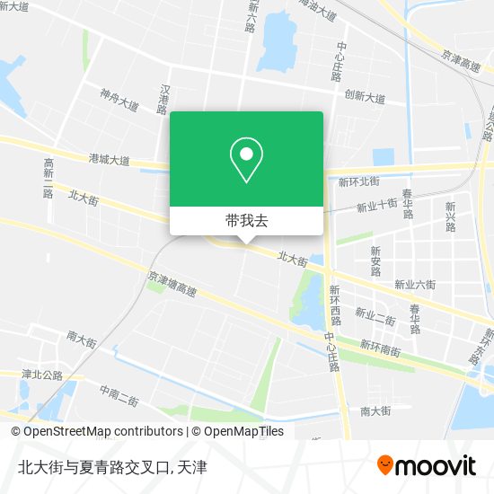北大街与夏青路交叉口地图