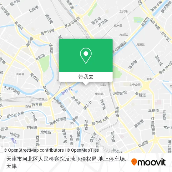 天津市河北区人民检察院反渎职侵权局-地上停车场地图