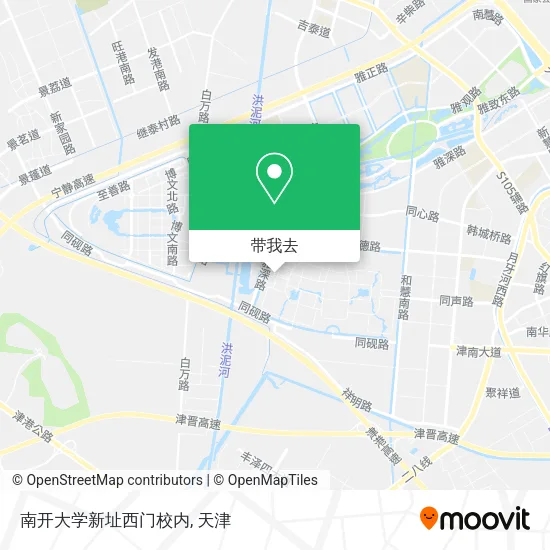 南开大学新址西门校内地图