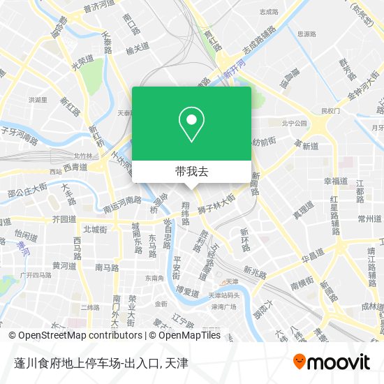 蓬川食府地上停车场-出入口地图