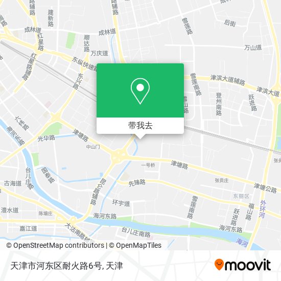 天津市河东区耐火路6号地图