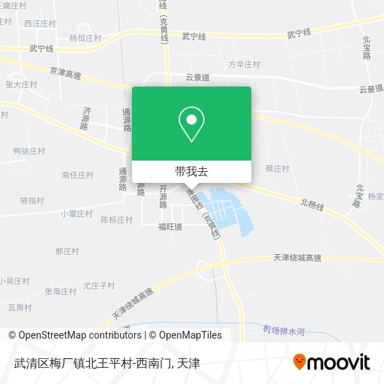 武清区梅厂镇北王平村-西南门地图