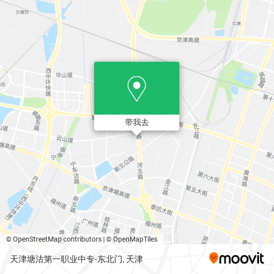 天津塘沽第一职业中专-东北门地图