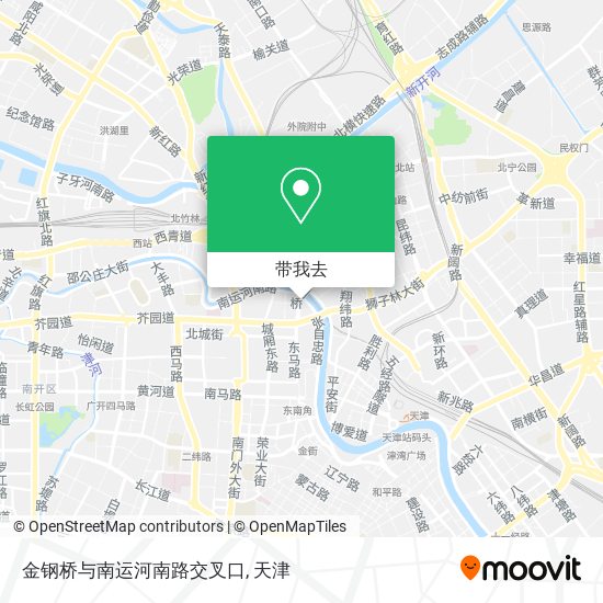 金钢桥与南运河南路交叉口地图