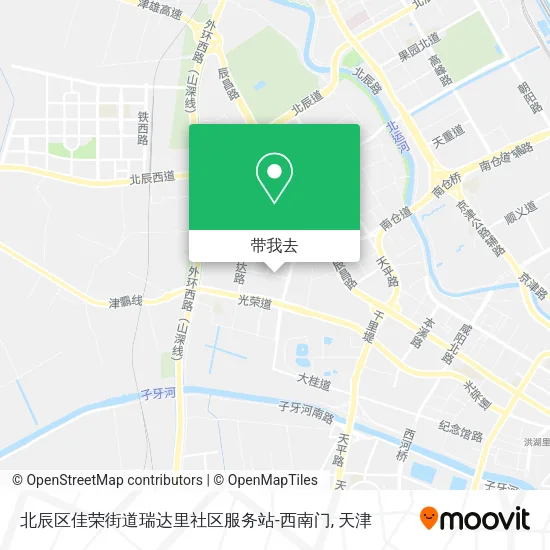 北辰区佳荣街道瑞达里社区服务站-西南门地图