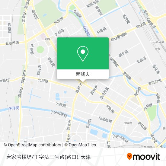 唐家湾横堤/丁字沽三号路(路口)地图