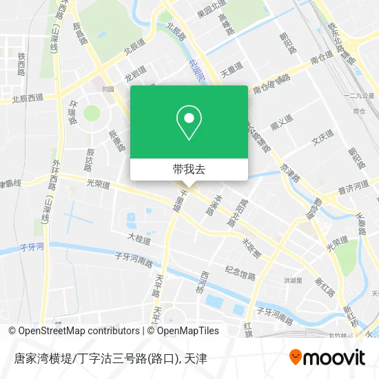 唐家湾横堤/丁字沽三号路(路口)地图