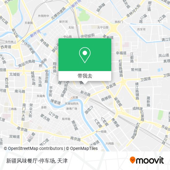 新疆风味餐厅-停车场地图