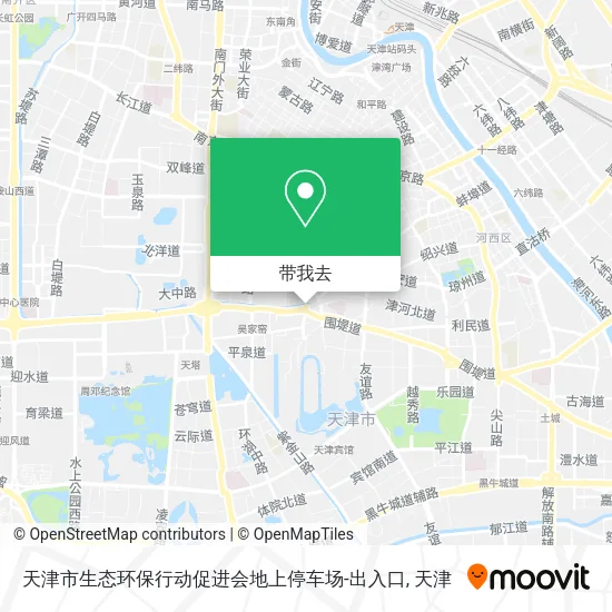 天津市生态环保行动促进会地上停车场-出入口地图