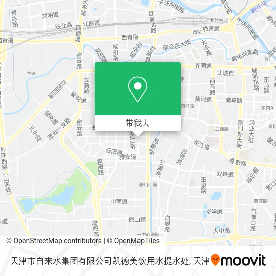 天津市自来水集团有限公司凯德美饮用水提水处地图