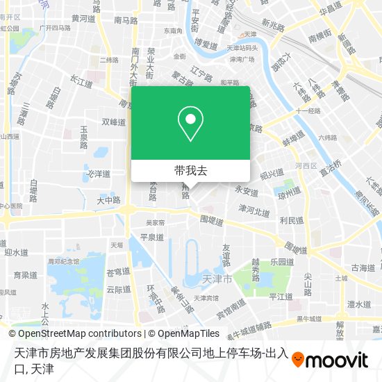 天津市房地产发展集团股份有限公司地上停车场-出入口地图