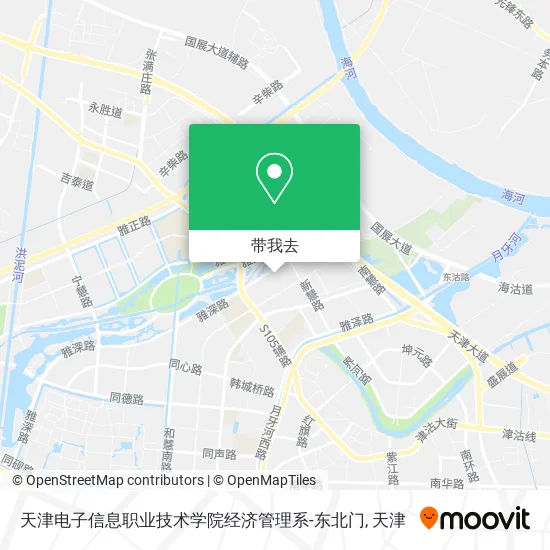 天津电子信息职业技术学院经济管理系-东北门地图
