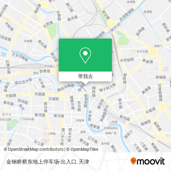 金钢桥桥东地上停车场-出入口地图