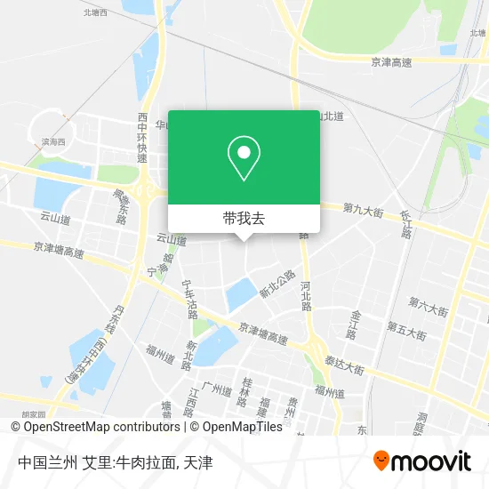 中国兰州 艾里:牛肉拉面地图