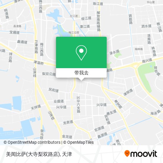 美闻比萨(大寺梨双路店)地图