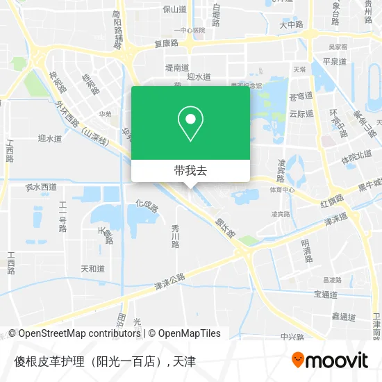 傻根皮革护理（阳光一百店）地图