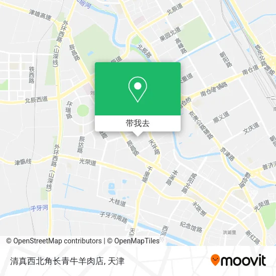 清真西北角长青牛羊肉店地图