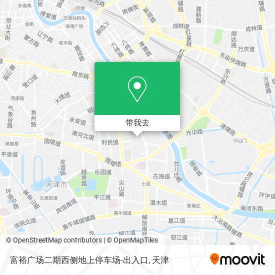 富裕广场二期西侧地上停车场-出入口地图