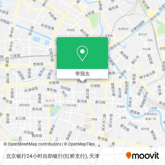 北京银行24小时自助银行(红桥支行)地图