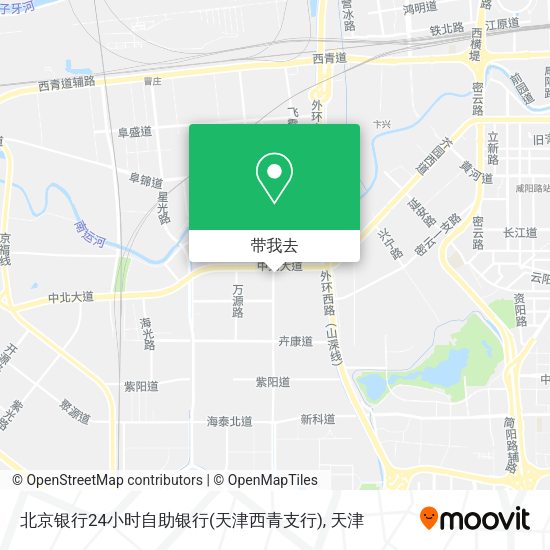 北京银行24小时自助银行(天津西青支行)地图