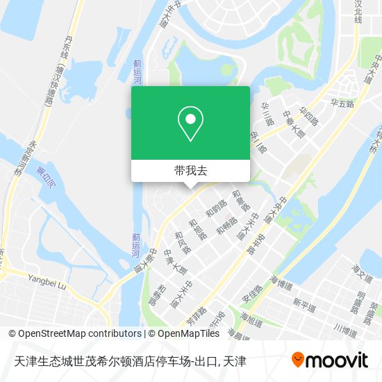 天津生态城世茂希尔顿酒店停车场-出口地图