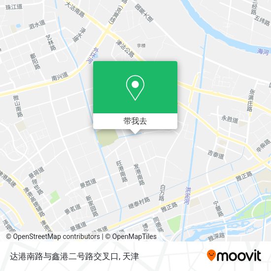 达港南路与鑫港二号路交叉口地图