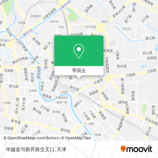 华越道与新开路交叉口地图