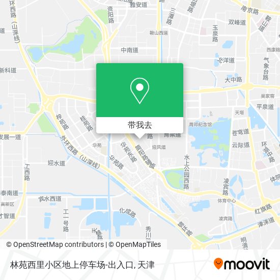 林苑西里小区地上停车场-出入口地图