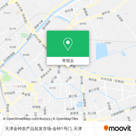 天津金钟农产品批发市场-金钟1号门地图