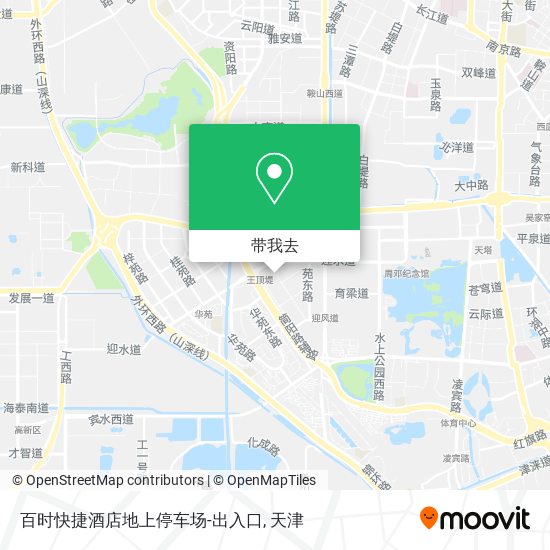 百时快捷酒店地上停车场-出入口地图