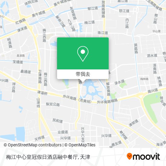 梅江中心皇冠假日酒店融中餐厅地图